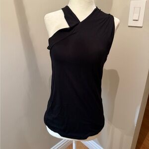 Anthropologie Black Asymmetrical Tank Top